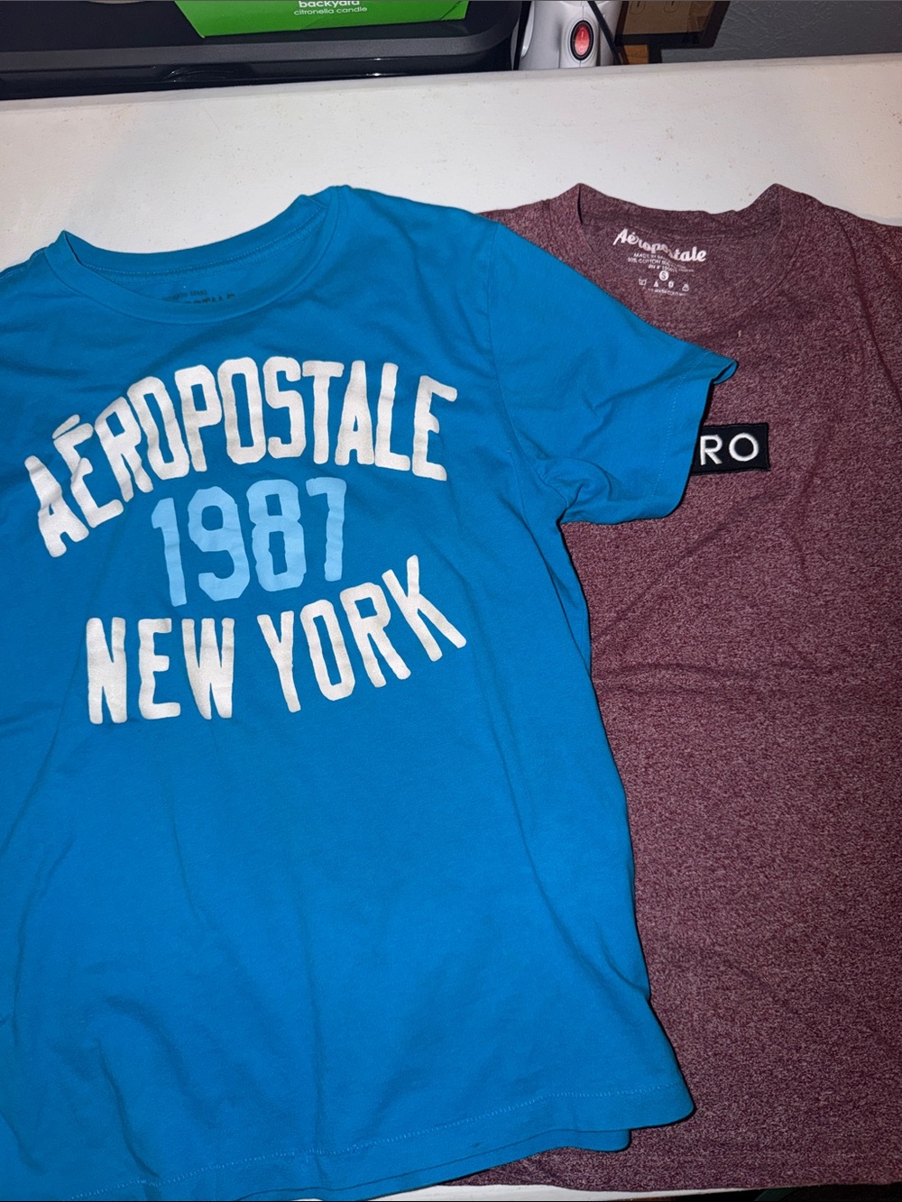 Aeropostale Boys' Bright Blue '1987 New York' Graphic Tee